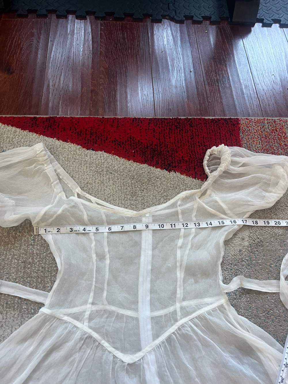VGUC Fashion Brand Company Sheer Virgin Dress in Cream Size Small - Picture 4 of 5